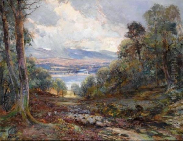 In The Trossachs Oil Painting by Archibald Kay