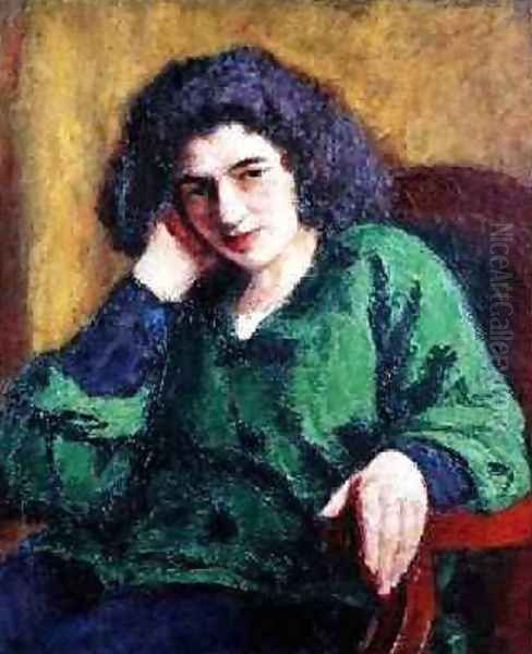 Portrait of Renee Honta 1920 Oil Painting by Roderic O'Conor