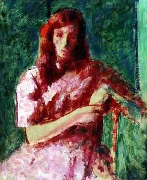 A Sad Young Girl Oil Painting by Roderic O'Conor