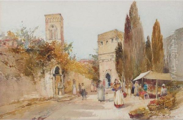 Signed, Watercolour Oil Painting by Archibald Kay