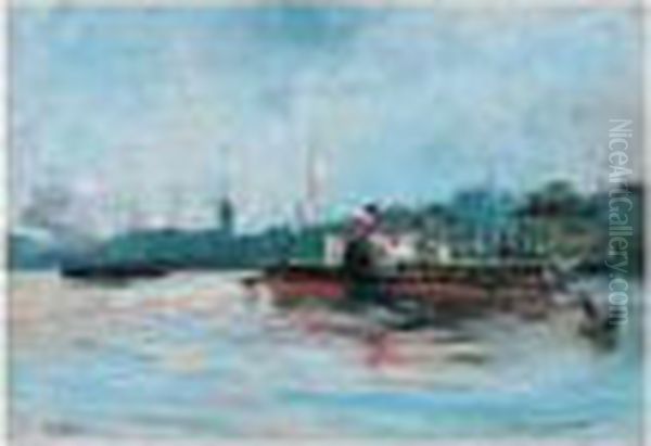 The 'windsor Castle' Off Greenock Oil Painting by Archibald Kay