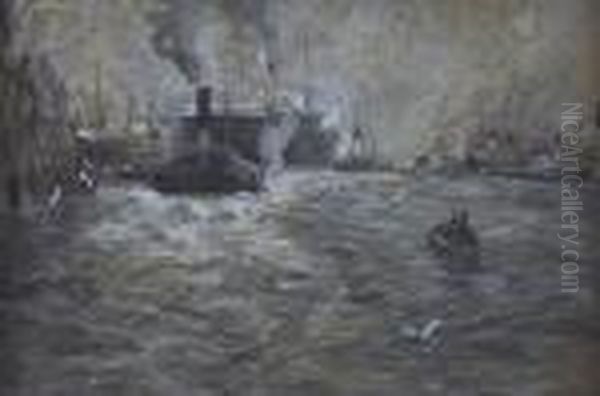 On The Clyde Oil Painting by James Kay