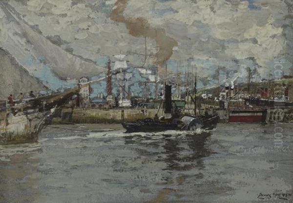 James Watt Wharf Oil Painting by James Kay