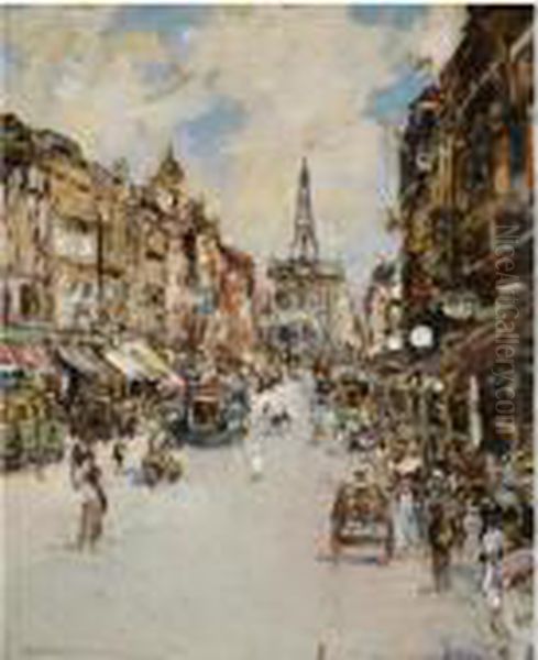 The Strand Oil Painting by James Kay