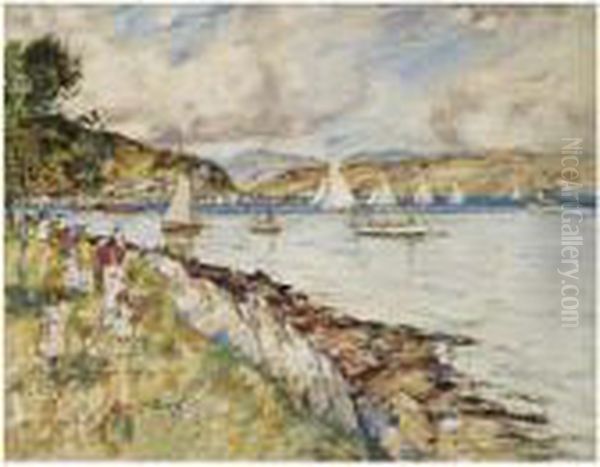 The Clyde Near Holy Loch Oil Painting by James Kay