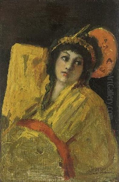 Orientalist Girl Oil Painting by James Kay