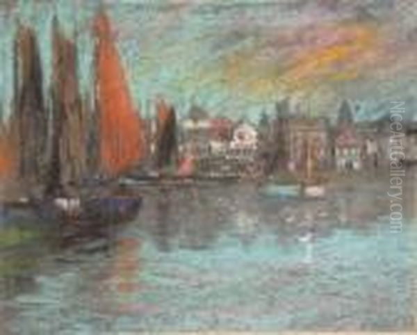 Honfleur Oil Painting by James Kay