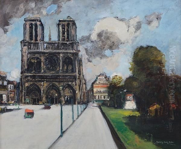 Notre Dame De Paris Oil Painting by James Kay