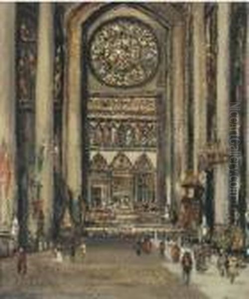 Rouen Cathedral Oil Painting by James Kay