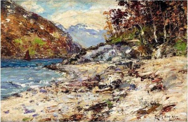 The Shore Of The Loch Oil Painting by James Kay