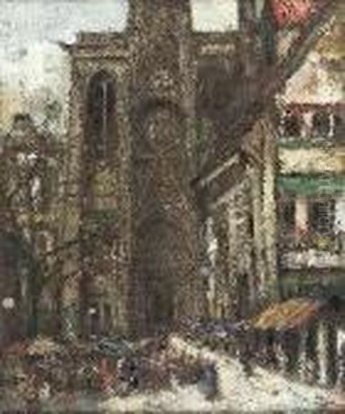 The Church Square Oil Painting by James Kay