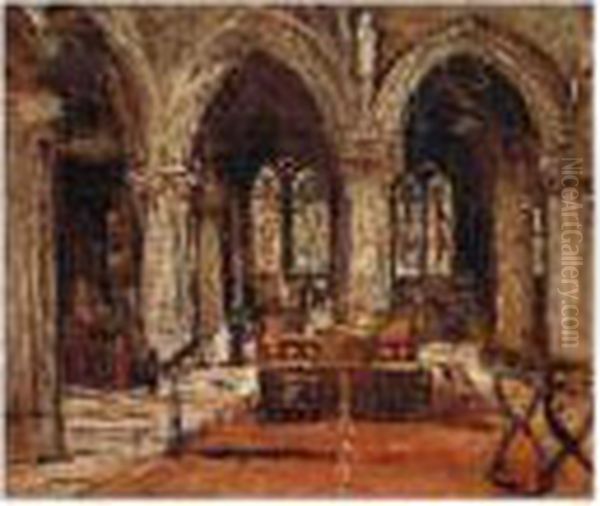 Roslin Chapel Oil Painting by James Kay