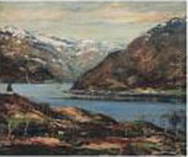 Loch Long And Entrance To Loch Goil From Whistlefield Oil Painting by James Kay