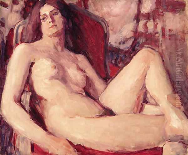 Reclining nude Oil Painting by Roderic O'Conor