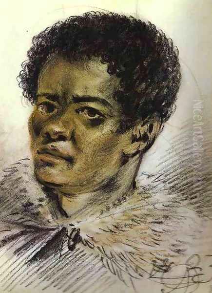 Portrait of a Negro, Orlowski's Servant Oil Painting by Aleksander Orlowski