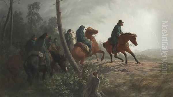 Union Scout Oil Painting by Johannes Adam Simon Oertel