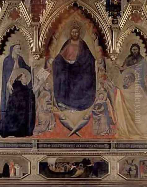 The Strozzi Altarpiece 1357 2 Oil Painting by Andrea Orcagna