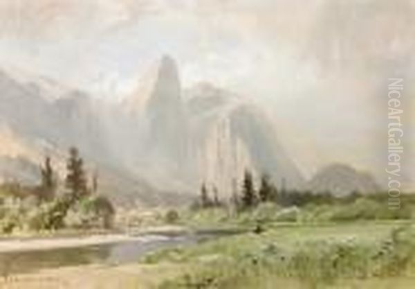 Yosemite Valley Oil Painting by William Keith