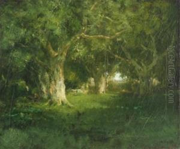 The Quietwoods Oil Painting by William Keith