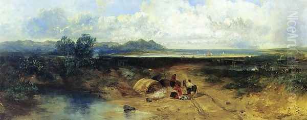 The Rivals, from Malldraeth Bay, Anglesey Oil Painting by John Wright Oakes