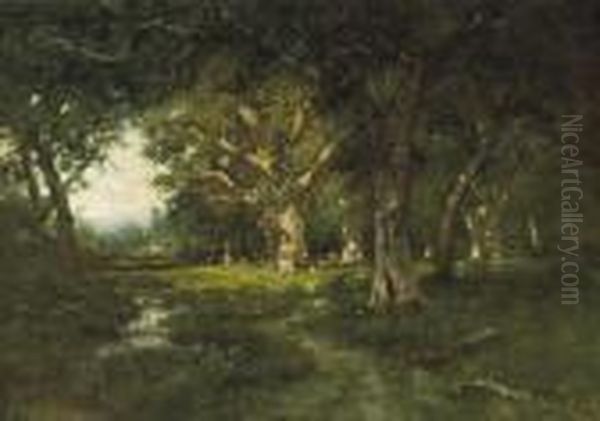 Oak And Vine Oil Painting by William Keith