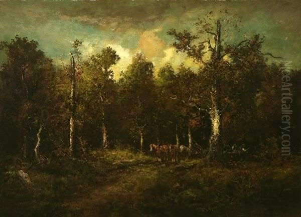 The Foresters Oil Painting by William Keith