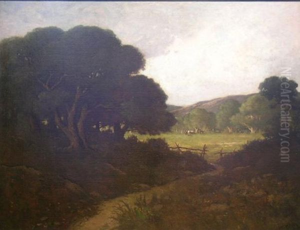 Oaks Near San Rafael, California Oil Painting by William Keith