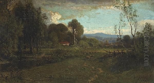 Pastoral Landscape Oil Painting by William Keith