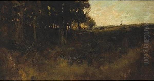 A Forest Clearing At Sunset Oil Painting by William Keith