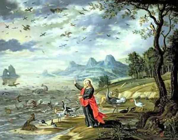 The Creation of the Birds and Fishes Oil Painting by Isaak van Oosten