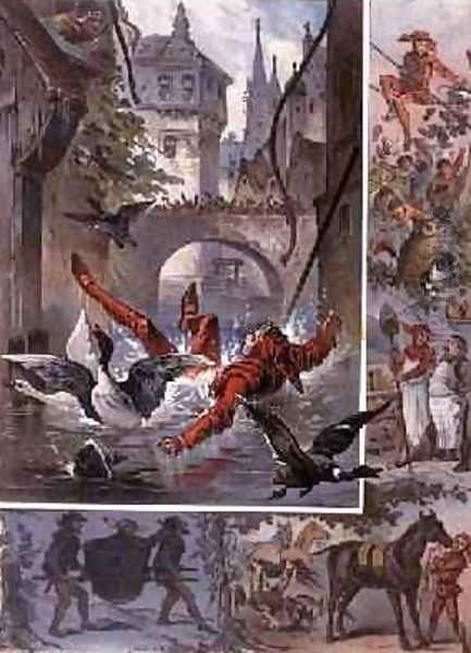 Illustration for Till Eulenspiegel Story by Richard Strauss 1864-1949 1860-80 Oil Painting by Carl Offterdinger