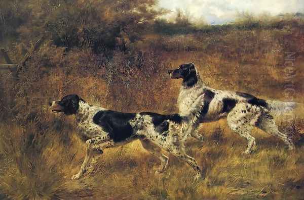 Hunting Dogs Oil Painting by Edmund Henry Osthaus