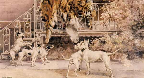 Hunting Tigers, the Terriers Oil Painting by Edmund Henry Osthaus