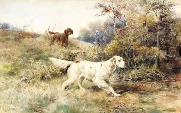 A Brace on Point Oil Painting by Edmund Henry Osthaus