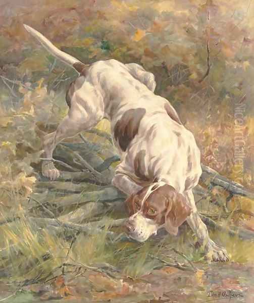 A Pointer on the Scent Oil Painting by Edmund Henry Osthaus