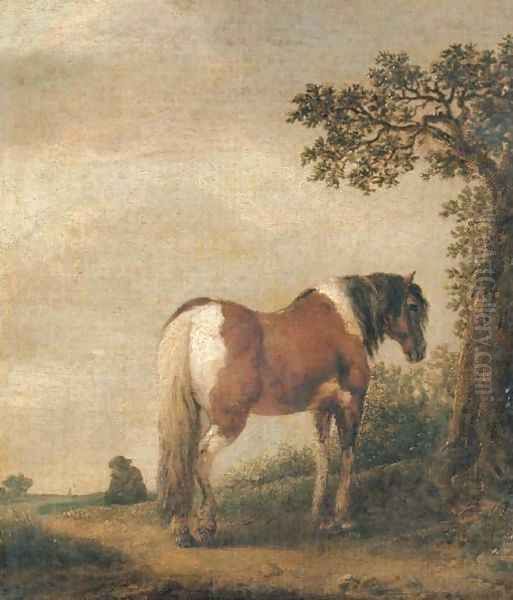 A horse in a landscape Oil Painting by Isaack Jansz. van Ostade