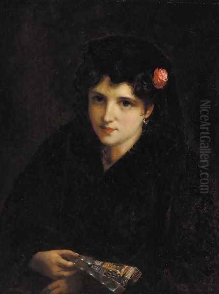 Portrait of a Spanish beauty Oil Painting by William Oliver