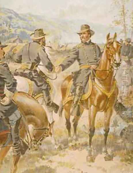 General George Henry Thomas 1816-70 at the battle of Chickamauga 20th September 1863 Oil Painting by Henry Alexander Ogden