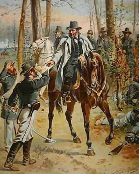 General Grant in the Wilderness Campaign 5th May 1864 Oil Painting by Henry Alexander Ogden