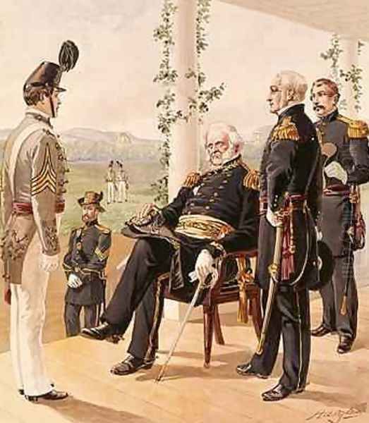 Uniforms of the American army 1858-61 published by GH Buek and Company 1885 Oil Painting by Henry Alexander Ogden