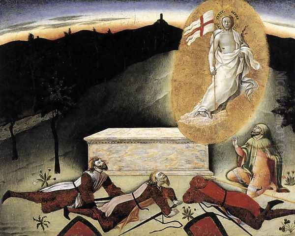 The Resurrection c. 1445 Oil Painting by Master of the Osservanza