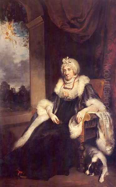 Rachel, Lady Beaumont 1808 Oil Painting by William Owen