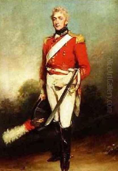 Portrait of James Townley of the lst Life Guards in uniform Oil Painting by William Owen