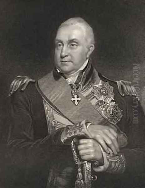 Admiral Edward Pellew, engraved by William Holly 1807-71 from National Portrait Gallery, volume III, published c.1835 Oil Painting by William Owen