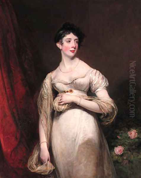 Portrait of Emily Lamb, Countess Cowper (1787-1869) Oil Painting by William Owen