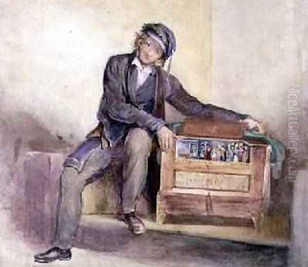 The Organ Grinder 1840 Oil Painting by Octavius Oakley