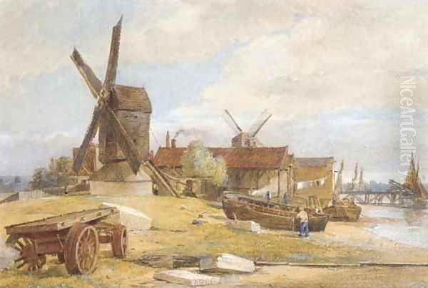 At Limehouse Oil Painting by Octavius Oakley