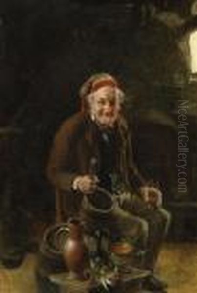 The Cheerful Drunk Oil Painting by Hermann Kern