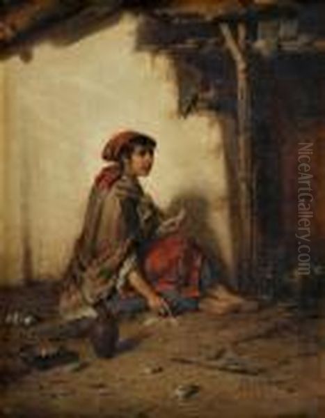 Vykladacka Kariet Oil Painting by Hermann Kern