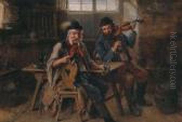 Vino E Musica Oil Painting by Hermann Kern